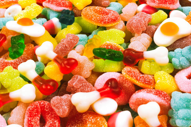 istock Assorted gummy candies. Top view. Jelly  sweets. 1344775399