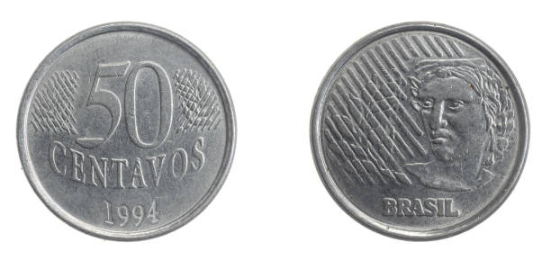 istock Brazil fifty centavos coin on a white isolated background 1344777286