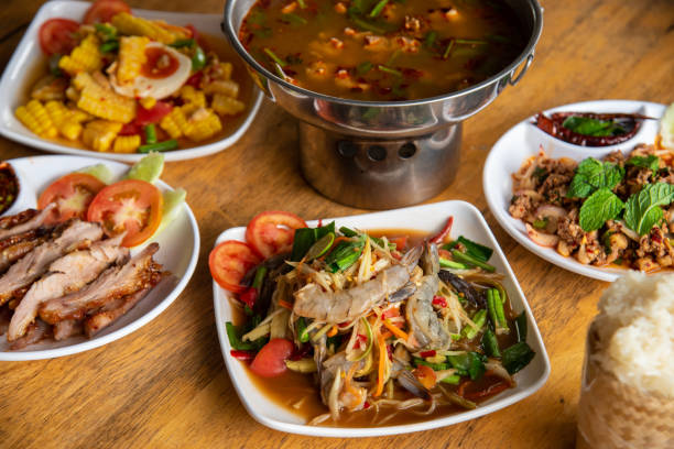 istock Somtam with Fresh Shrimp 1344784070