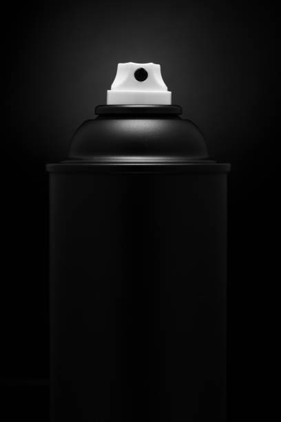istock Black can of spray paint 1344790723