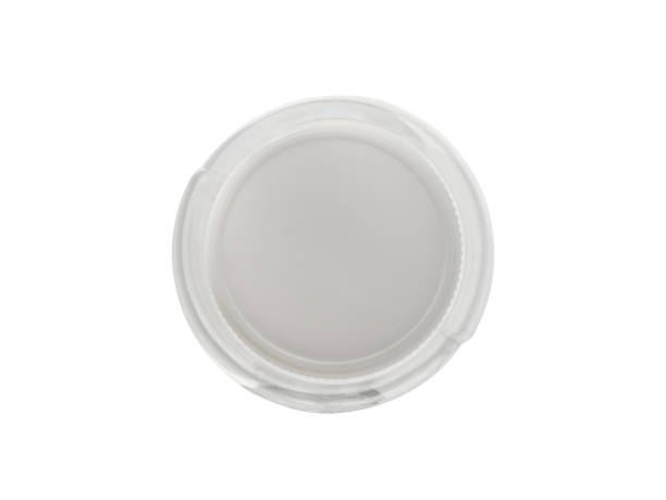 istock Plastic bottle, closed with a cork. Isolated on a white background, close-up view from above 1344795013