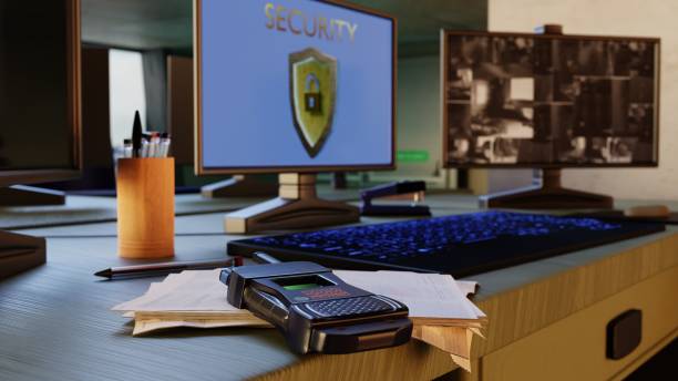 istock Table View Close-Up of Security Office 1344797891