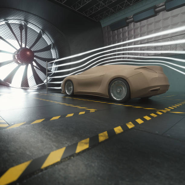 istock Aerodynamic Tunnel Prototype Sports Car Concept 1344798236