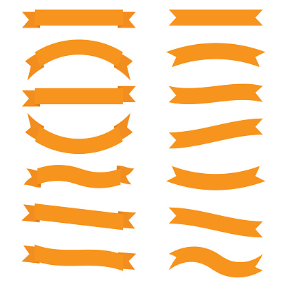 Base Ribbons Set Ribbons Ribbons Elements Modern Simple Ribbons Collection Stock ...