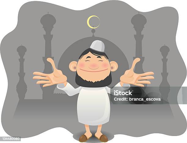 Obrządek Muzułmanin Człowiek Przytulnym Ramadan - Stockowe grafiki wektorowe i więcej obrazów Al-Kaaba - Al-Kaaba, Allah, Bóg