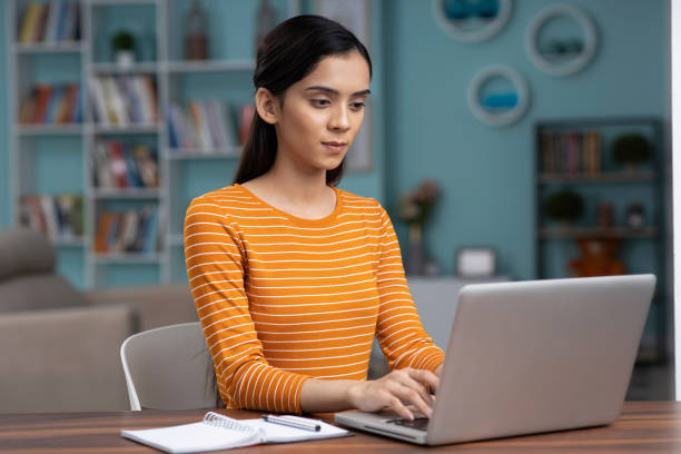 istock Woman working from home, stock photo 1344800902