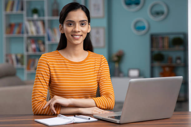 istock Woman working from home, stock photo 1344800963