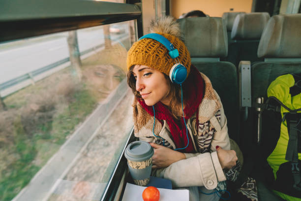 istock Traveler on a journey with train 1344809519