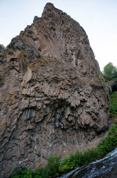 istock Rock background. Symphony of Stones or Basalt Organ 1344810187
