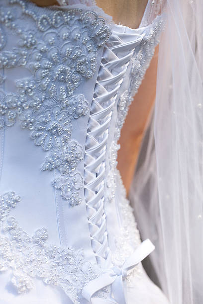 istock Back Lacing of wedding Dress 134481223