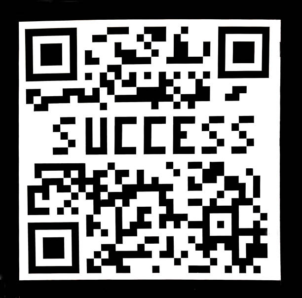 istock Business success abstract motivation concept mobile phone qr code design. 1344817173