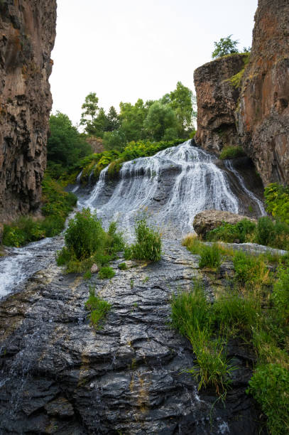 Jermuk waterfall on Arpa river in Armenia Jermuk waterfall on Arpa river in Armenia. Waterfall and rock ARPA stock pictures, royalty-free photos & images