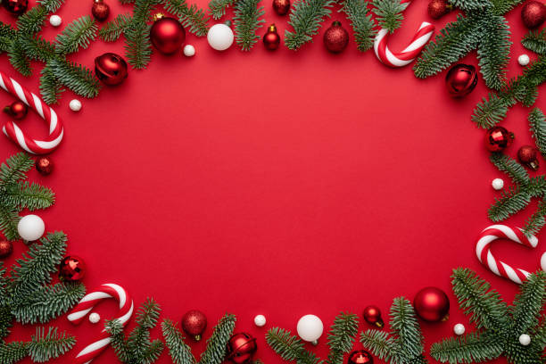 istock Red background for Christmas design 1344821535