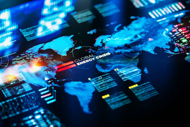 global energy crisis background - fuel efficiency imagens e fotografias de stock