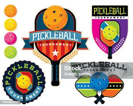 istock Pickleball Tournament Badge & Logo 1344822409