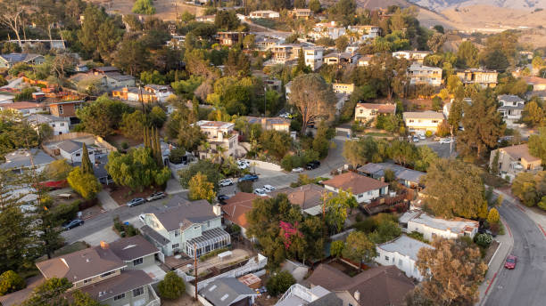 istock Aerial Neighborhood View 1344824365