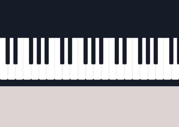 5 A Top View Of The Piano Keys A Copy Space Music Concept Stock  Illustration - Download Image Now - iStock