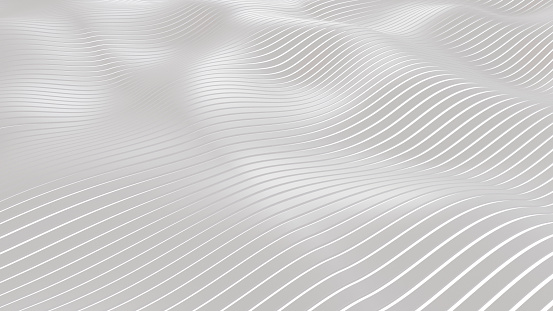 Waves. Abstract white background.