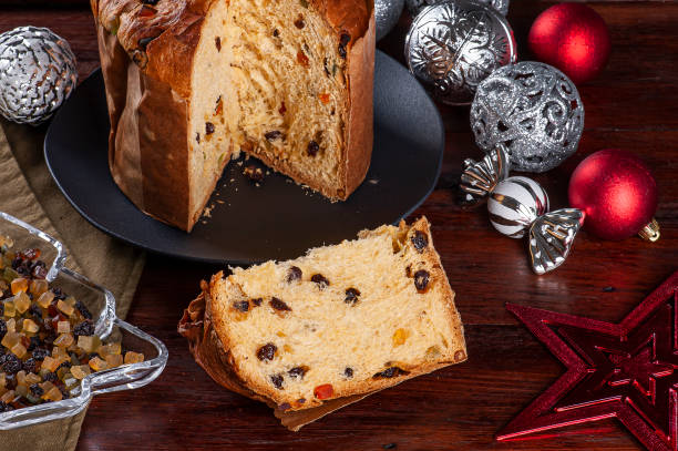 istock Panettone. Typical fruit cake served at Christmas. 1344832443