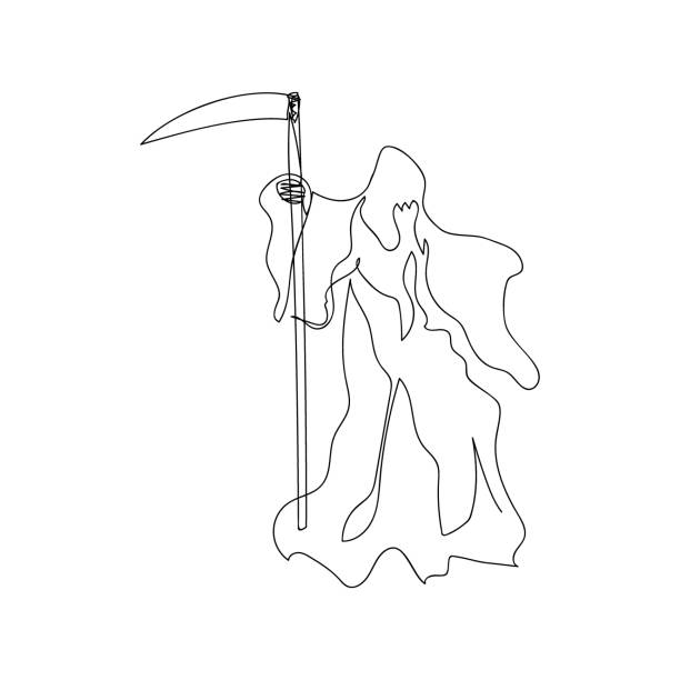 500+ Grim Reaper Line Art Stock Photos, Pictures & Royalty-Free Images ...