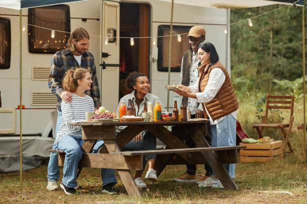 istock Young People Camping in Autumn 1344837109