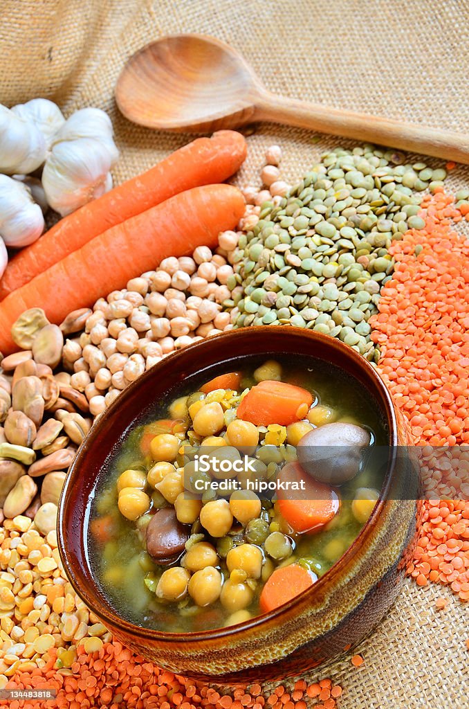 Sopa de Legume - Foto de stock de Alho royalty-free