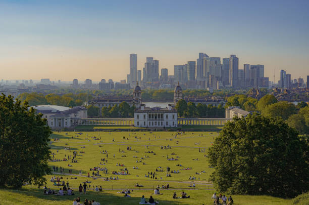 Greenwich Park Meridian of Greenwich queen's house stock pictures, royalty-free photos & images