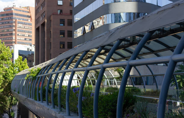 istock Elevated walkway in Santiago city, Chile 1344841186