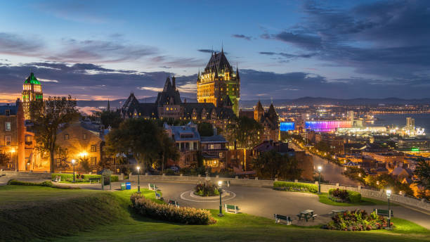 istock Quebec City at Dusk, Quebec, Canada 1344843683