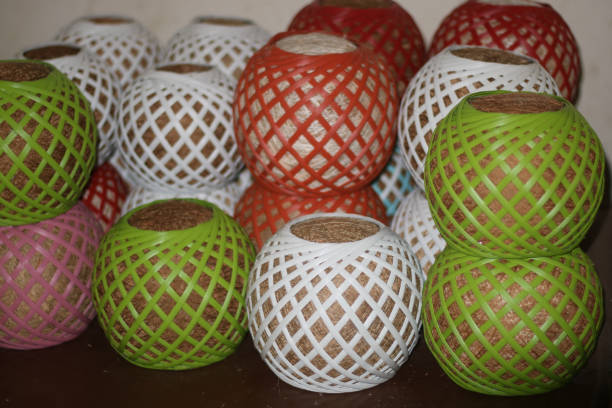 istock Kokedama ball-shaped various colors 1344846267