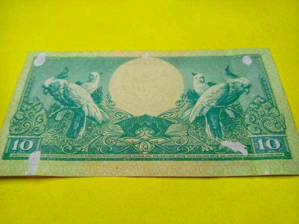 istock Backside of Indonesian currency ten rupiahs valid in 1959 1344848609