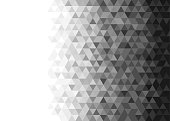 istock Black white triangle mosaic background. 1344849344