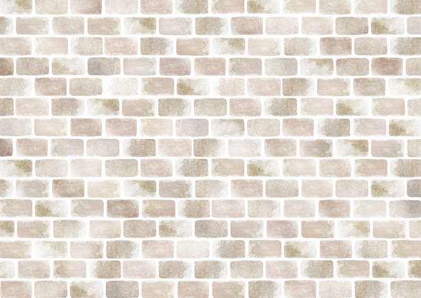 ilustrações, clipart, desenhos animados e ícones de tijolos de aquarela cinza fundo - brick wall paving stone brick wall