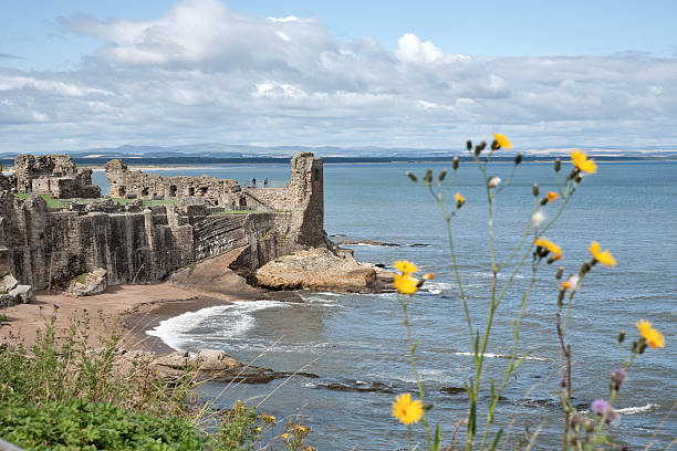 Ruine of St. Andrew's Castle, Scotland stock photo