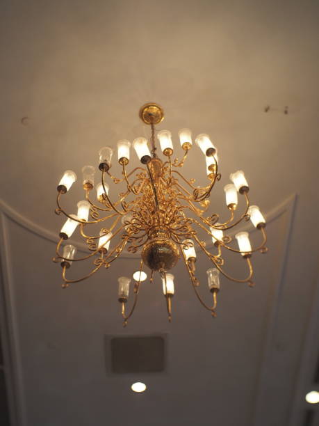 istock The gold decorative lamps room 1344854434
