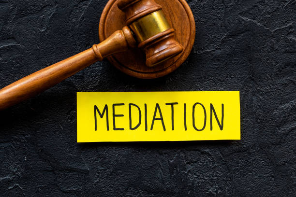 istock Mediation concept. Judge gavel on table. Conflict and dispute resolve concept 1344854553