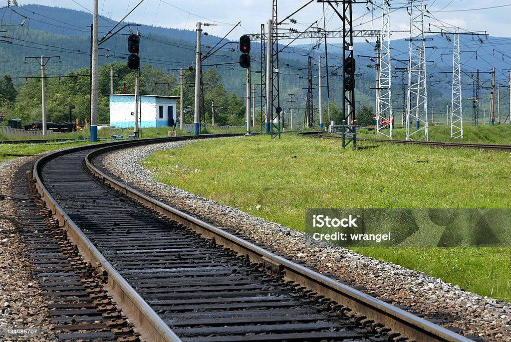 Ferrovia Trans-Siberiana - Foto de stock de Atração de Parque de Diversão royalty-free