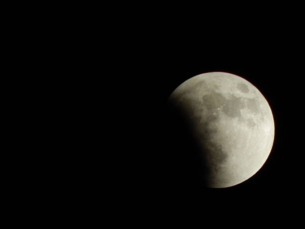 Penumbral Lunar Eclipse A penumbral lunar eclipse on March 23rd, 2016 penumbral lunar eclipse stock pictures, royalty-free photos & images