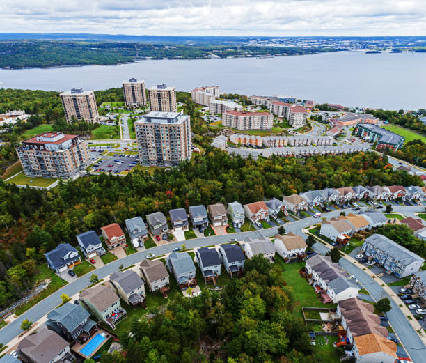 istock Aerial View of Suburban Landscape 1344865366