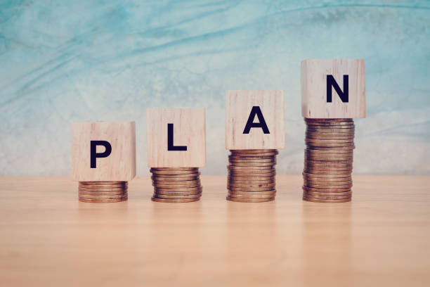 istock Business concept. Wooden Blocks With text Plan on table. Copy space 1344873430