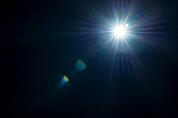 Graphic material lens flare. Dazzling light.