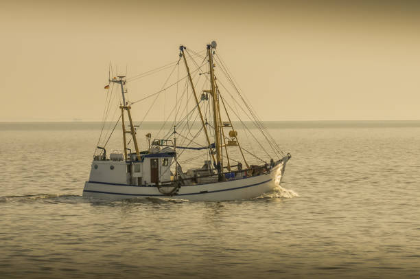 istock Fishing boat on the North Sea 1344876201