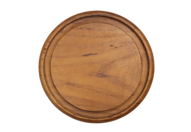 istock Top view of Pizza board on white background with clipping path. 1344876273