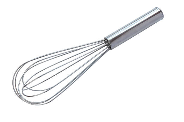 istock Whisk or egg beater on white background. Top view, clipping path. 1344876307