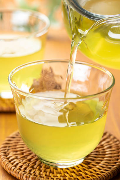 istock Drink cold green tea. Summer in Japan. 1344878230