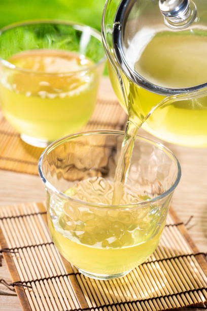 istock Drink cold green tea. Summer in Japan. 1344878234
