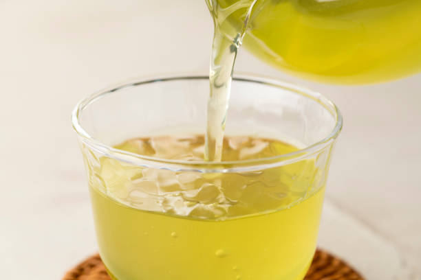istock Drink cold green tea. Summer in Japan. 1344878236