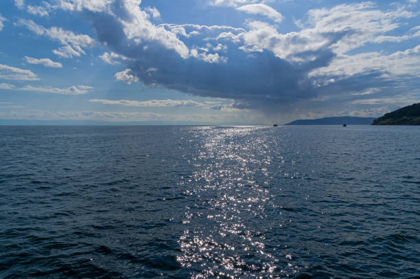 istock Beautiful clouds over Lake Baikal. 1344879776