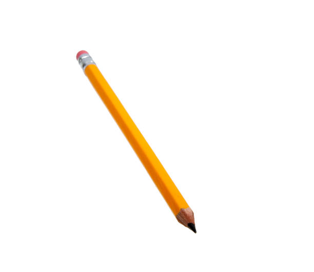 istock yellow pencil isolated on the white 1344880556