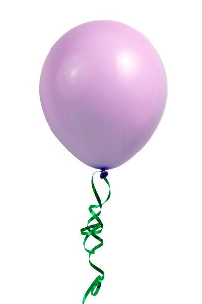 istock Violet bright rubber balloon isolated on the white background 1344881668
